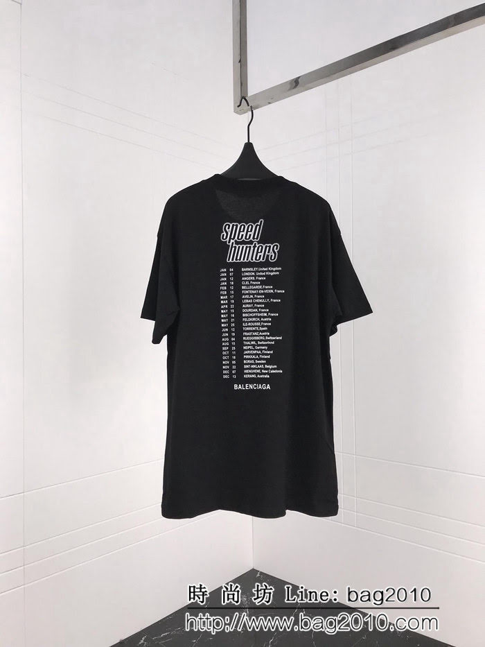 BALENCIAGA巴黎世家 18秋冬巴黎秀款 OS大版型 樂隊短袖 情侶款 ydi1628